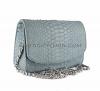 Python leather clutch gray color CL-145