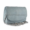 Python leather clutch gray color CL-145