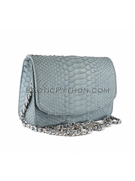 Python leather clutch gray color CL-145