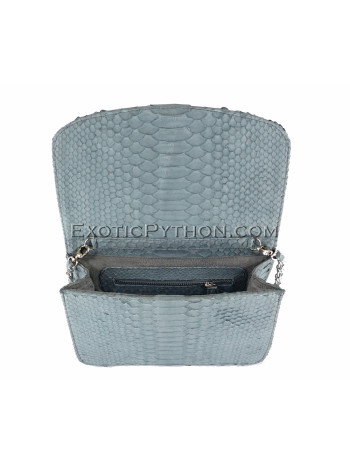 Python leather clutch gray color CL-145