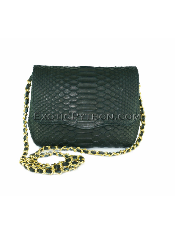 Python leather crossbody bag CL-147