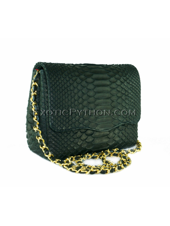 Python leather crossbody bag CL-147