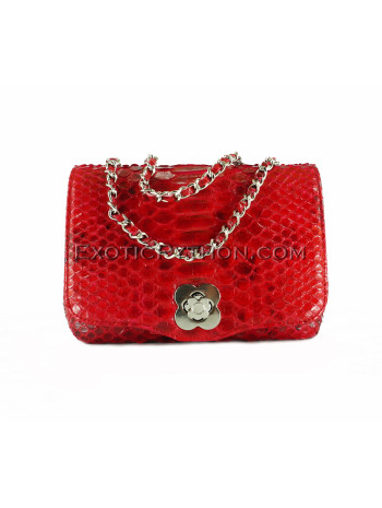 Python leather crossbody bag CL-150