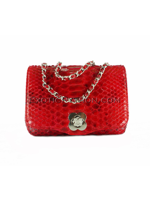 Python leather crossbody bag CL-150