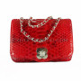 Python leather crossbody bag CL-150