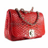 Python leather crossbody bag CL-150