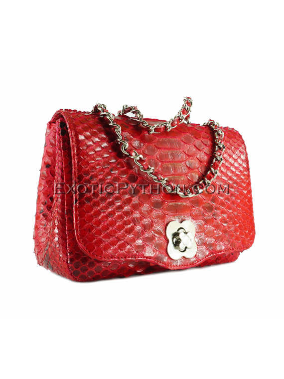 Python leather crossbody bag CL-150