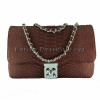 Python crossbody bag burgundy color CL-151