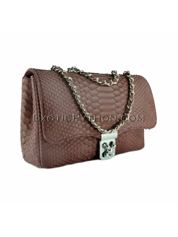 Python crossbody bag burgundy color CL-151