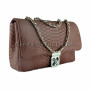 Python crossbody bag burgundy color CL-151