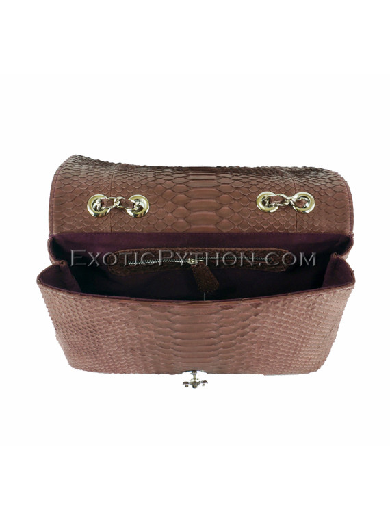 Python crossbody bag burgundy color CL-151