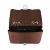 Python crossbody bag burgundy color CL-151