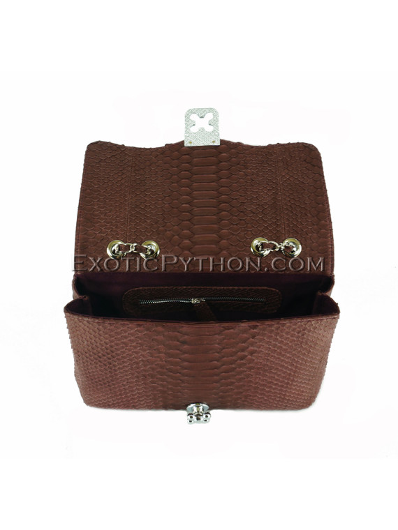 Python crossbody bag burgundy color CL-151