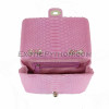 Python leather crossbody bag pink CL-158