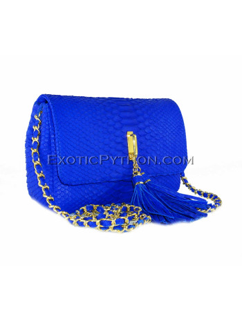 Python leather clutch blue CL-167