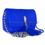 Python leather clutch blue CL-167