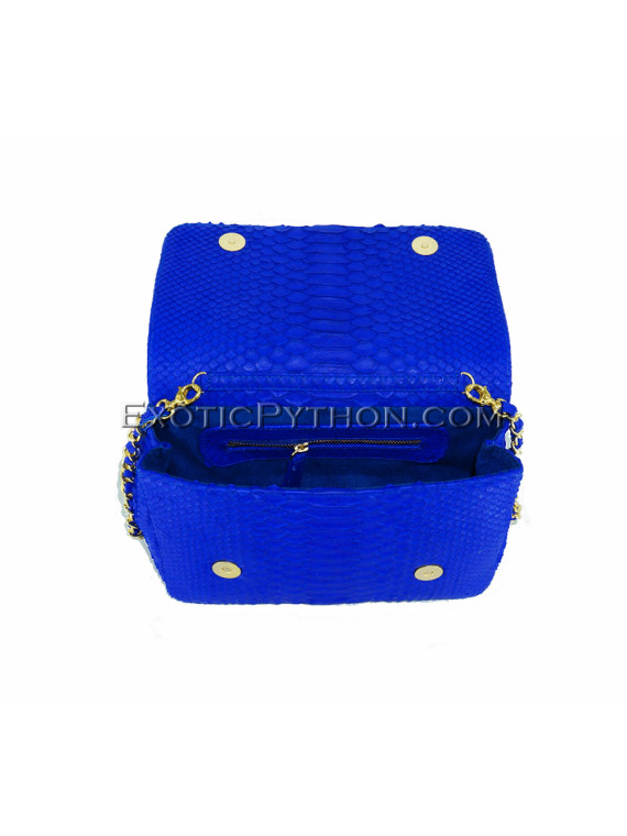 Python leather clutch blue CL-167