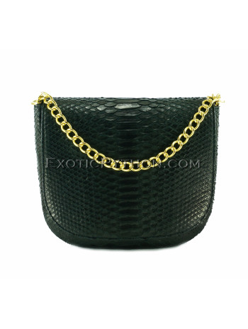 Python leather clutch black CL-168