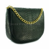 Python leather clutch black CL-168