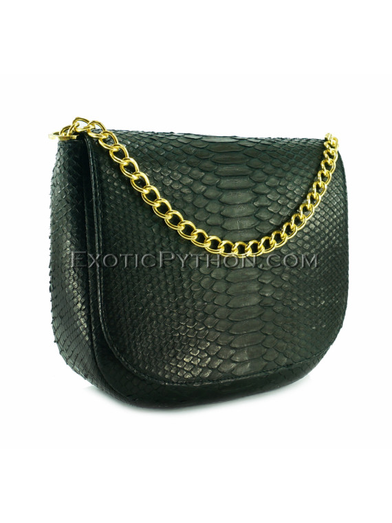 Python leather clutch black CL-168