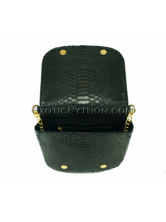 Python leather clutch black CL-168