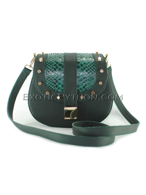 Python leather crossbody bag CL-318