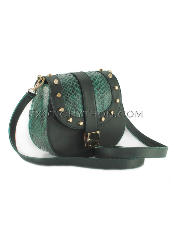 Python leather crossbody bag CL-318