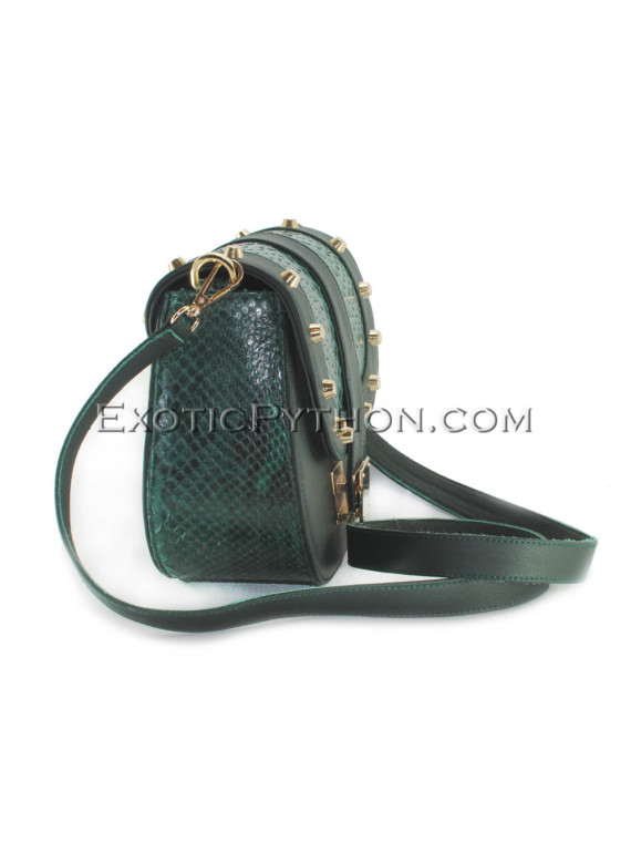 Python leather crossbody bag CL-318