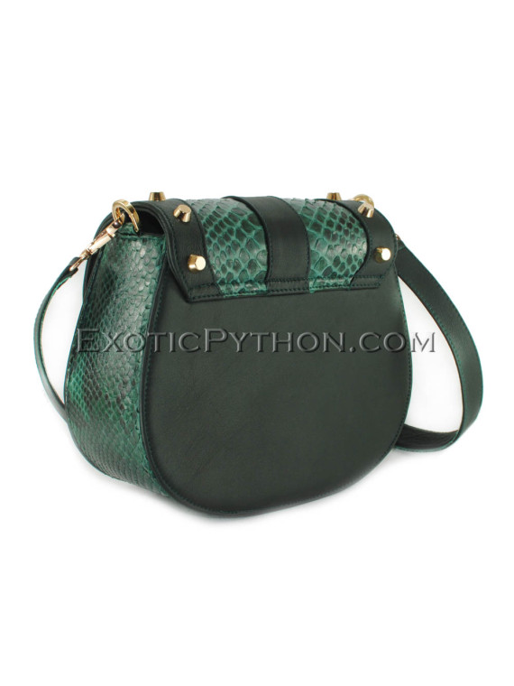 Python leather crossbody bag CL-318