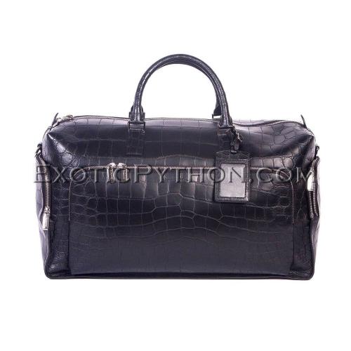 Crocodile leather travel bag black color BG-350