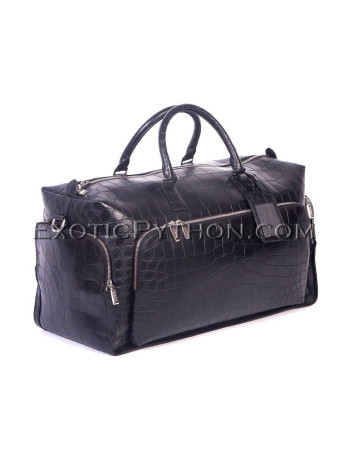 Crocodile leather travel bag black color BG-350