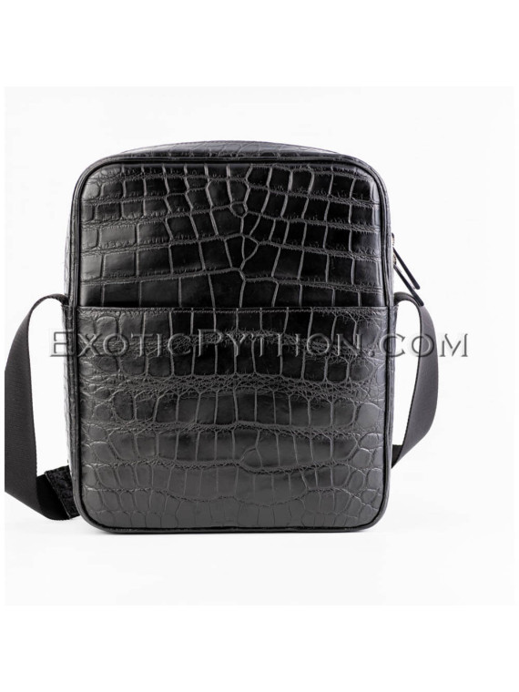 Black croc crossbody bag BG-358