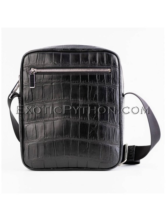 Black croc crossbody bag BG-358