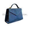 Crocodile leather handbag blue color BG-365