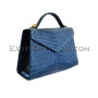 Crocodile leather handbag blue color BG-365