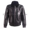 Crocodile leather jacket for men black color JT-43