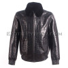 Crocodile leather jacket for men black color JT-43