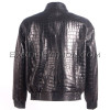 Crocodile leather jacket for men black color JT-43