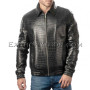 Crocodile leather jacket men's black color JT-44