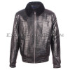 Crocodile leather jacket men's black color JT-44