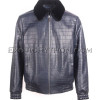 Crocodile leather jacket for men blue color JT-45