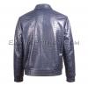 Crocodile leather jacket for men blue color JT-45