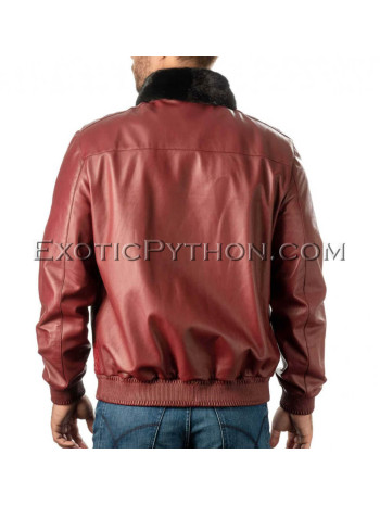 Crocodile skin jacket combined with lamb skin  JT-46