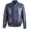 Crocodile skin jacket for men blue color JT-47