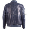 Crocodile skin jacket for men blue color JT-47