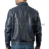 Crocodile skin jacket for men blue color JT-47