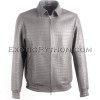 Crocodile leather jacket for men gray color JT-48