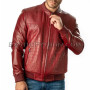 Crocodile leather jacket combined with lamb skin JT-49