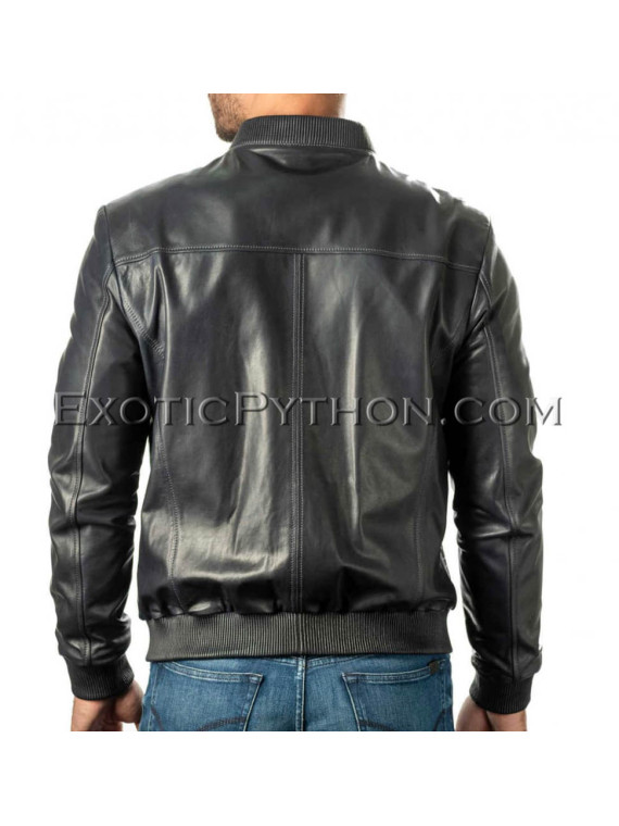 Crocodile leather jacket combined with lamb skin JT-50