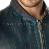 Crocodile leather jacket combined with lamb skin JT-50